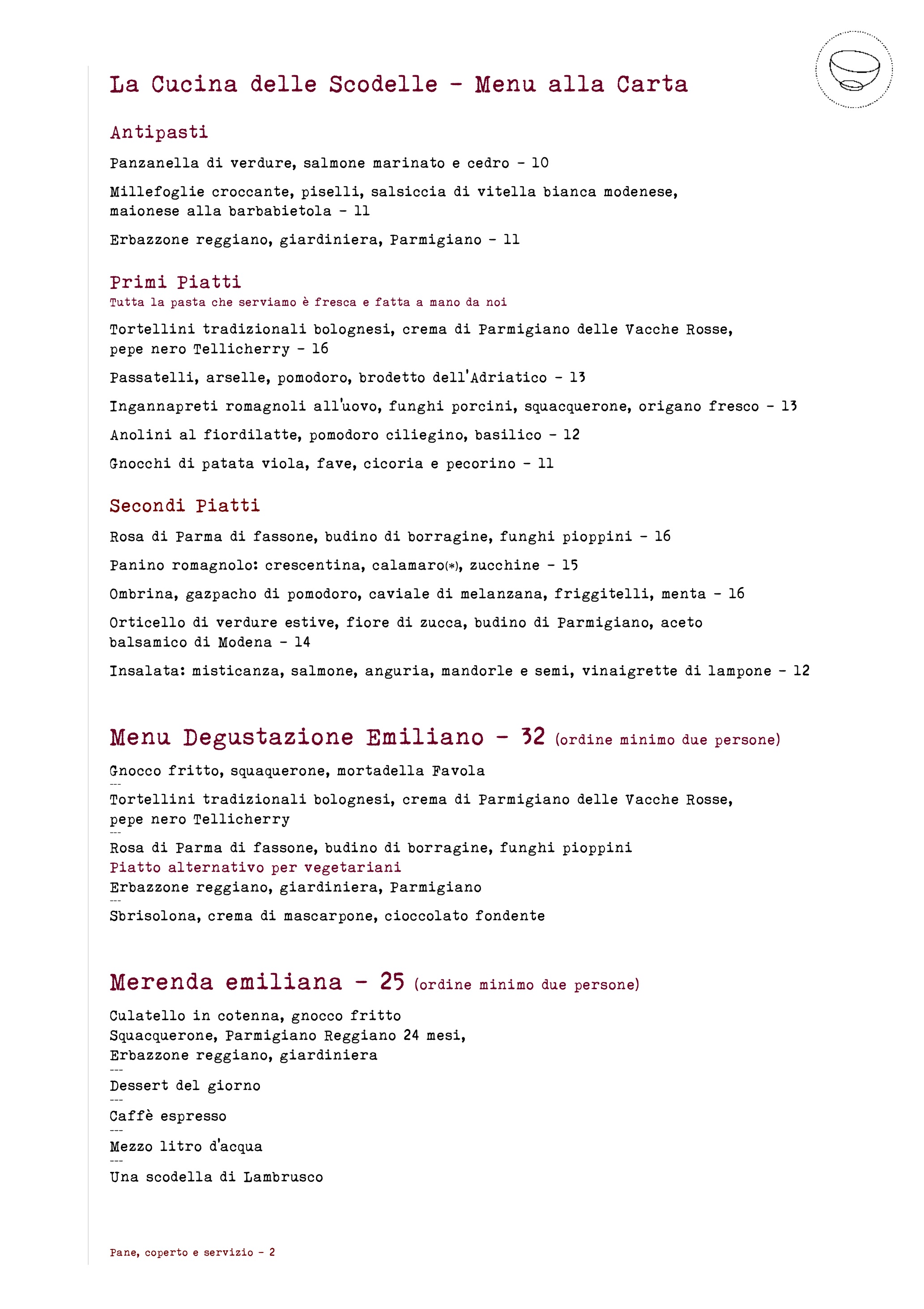 menu giugno 2019